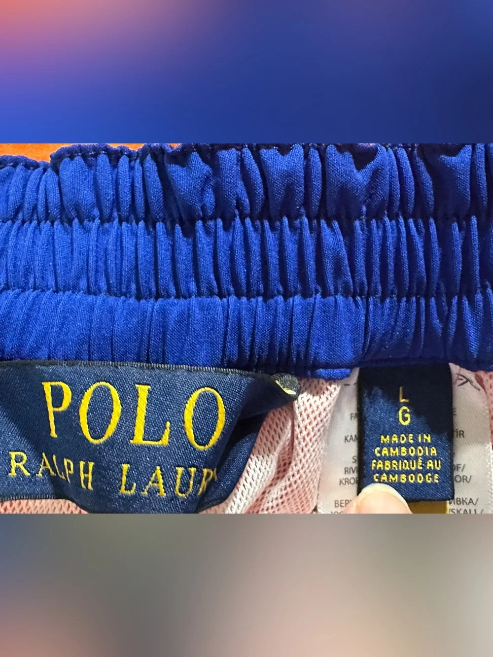 Ralph Lauren Kailua Classic-Fit Swim Trunks Orange size Large